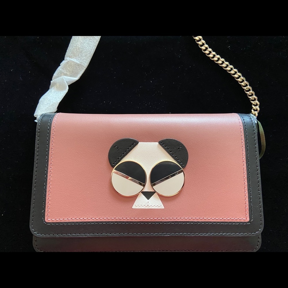 KATE SPADE NEW YORK gentle panda chain crossbody wallet - Picture 4 of 14